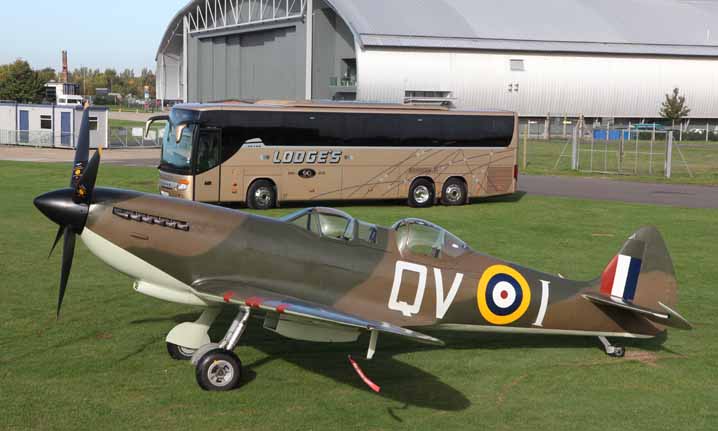 Lodge's Coaches Setra S416GT-HD JW10DGE with Spitfire